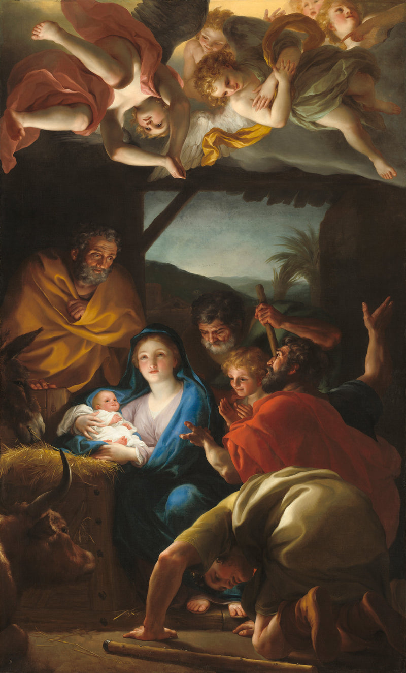 Adorationen av herdarna. - Anton Raphael Mengs