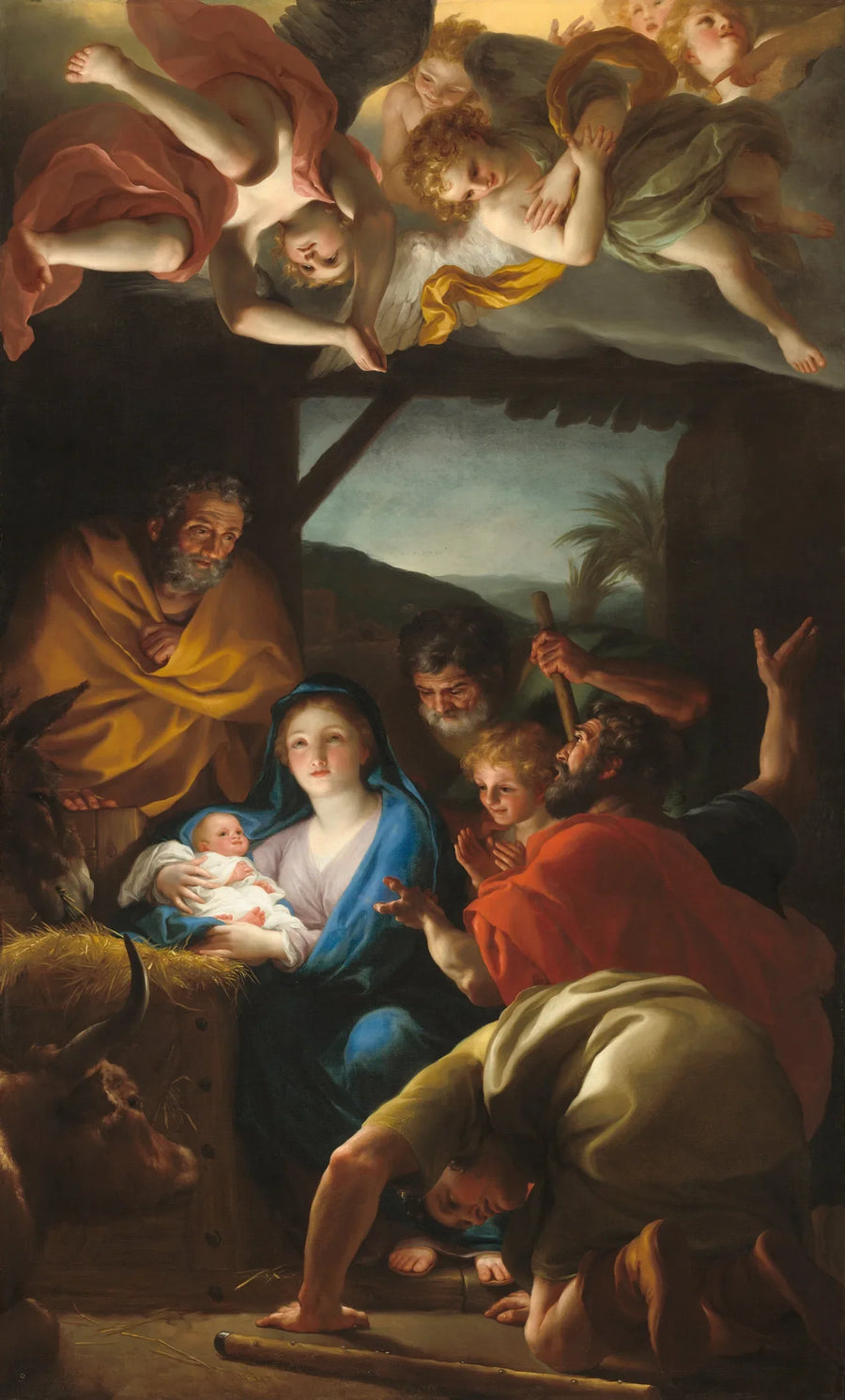 Adorationen av herdarna. - Anton Raphael Mengs