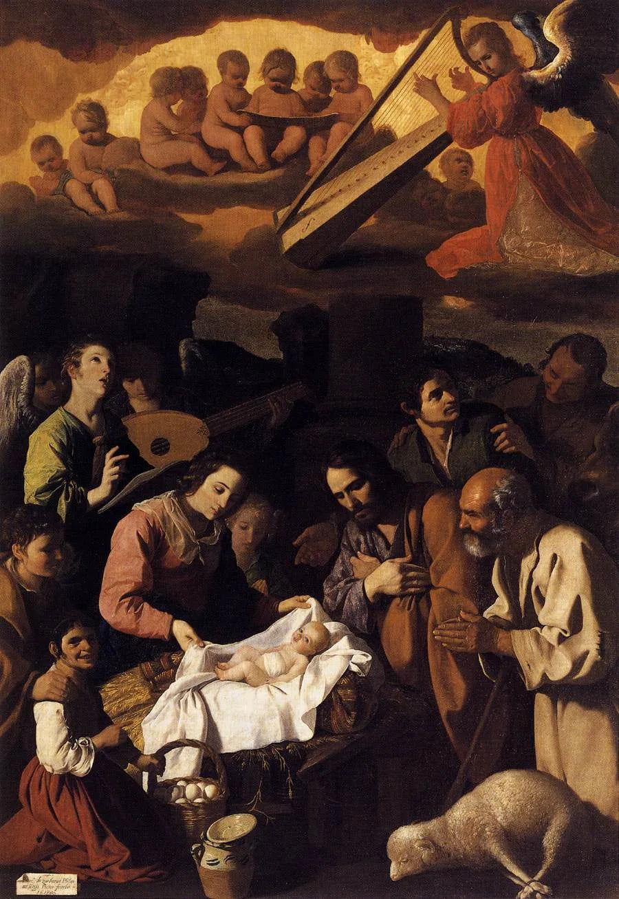 Adorationen av herdarna - Francisco de Zurbarán