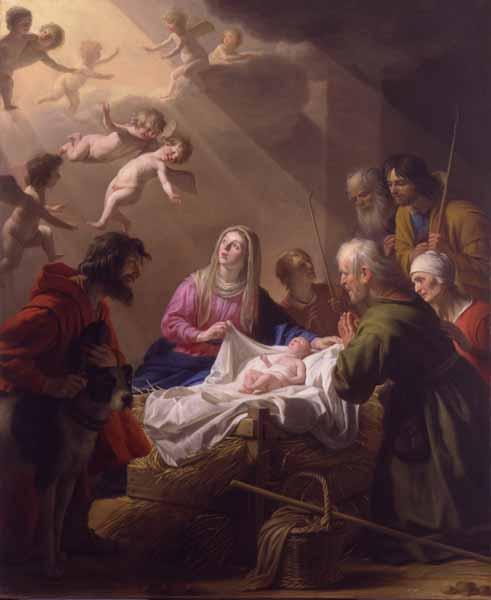 Adorationen av herdarna - Gerrit van Honthorst