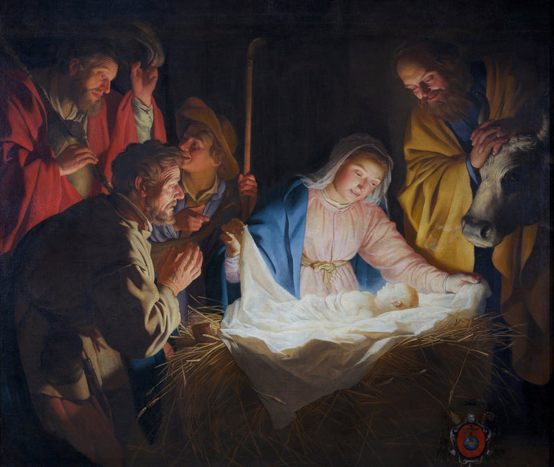 Adorationen av herdarna - Gerrit van Honthorst