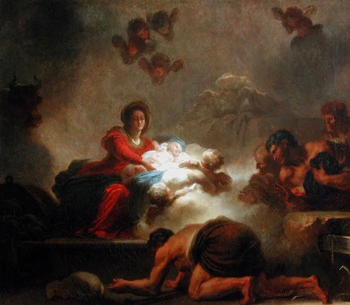L'Adoration des bergers - Jean-Honoré Fragonard