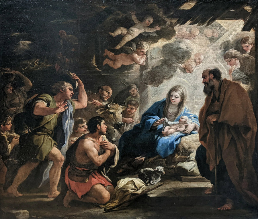 Adorationen av herdarna - Luca Giordano