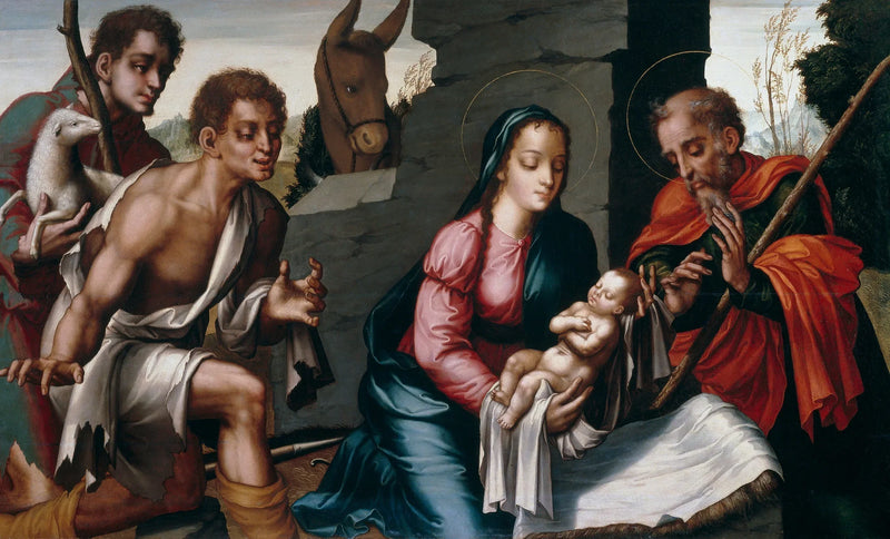 Adorationen av herdarna - Luis de Morales