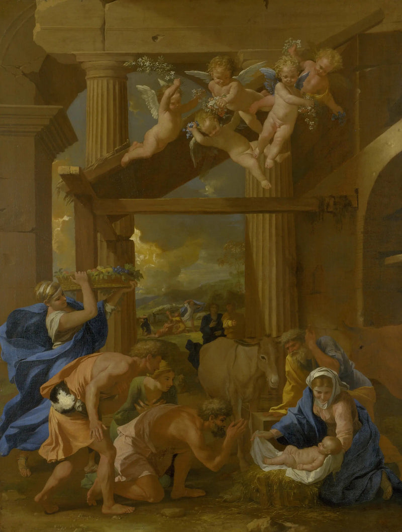 Betagelsen av herdarna - Nicolas Poussin