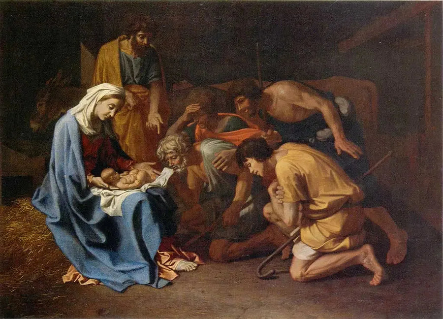 Betagelsen av herdarna - Nicolas Poussin