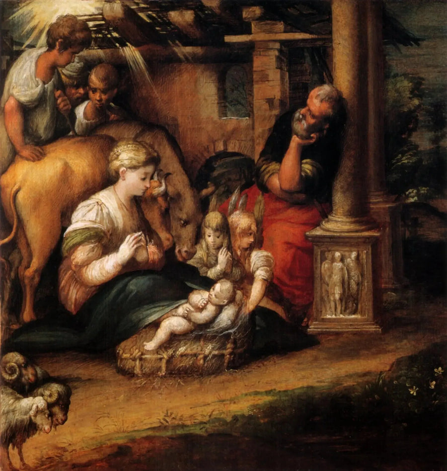 Adorationen av herdarna - Parmigianino