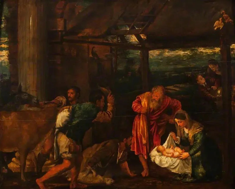  Herdarnas tillbedjan - Titian