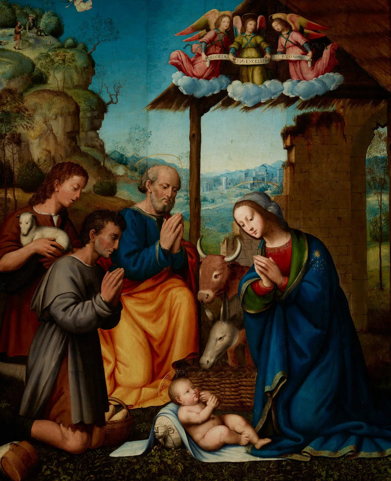 Adorationen av herdarna - Tommaso Lunetti