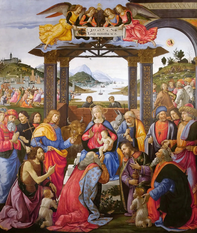 De vise männens tillbedjan - Domenico Ghirlandaio