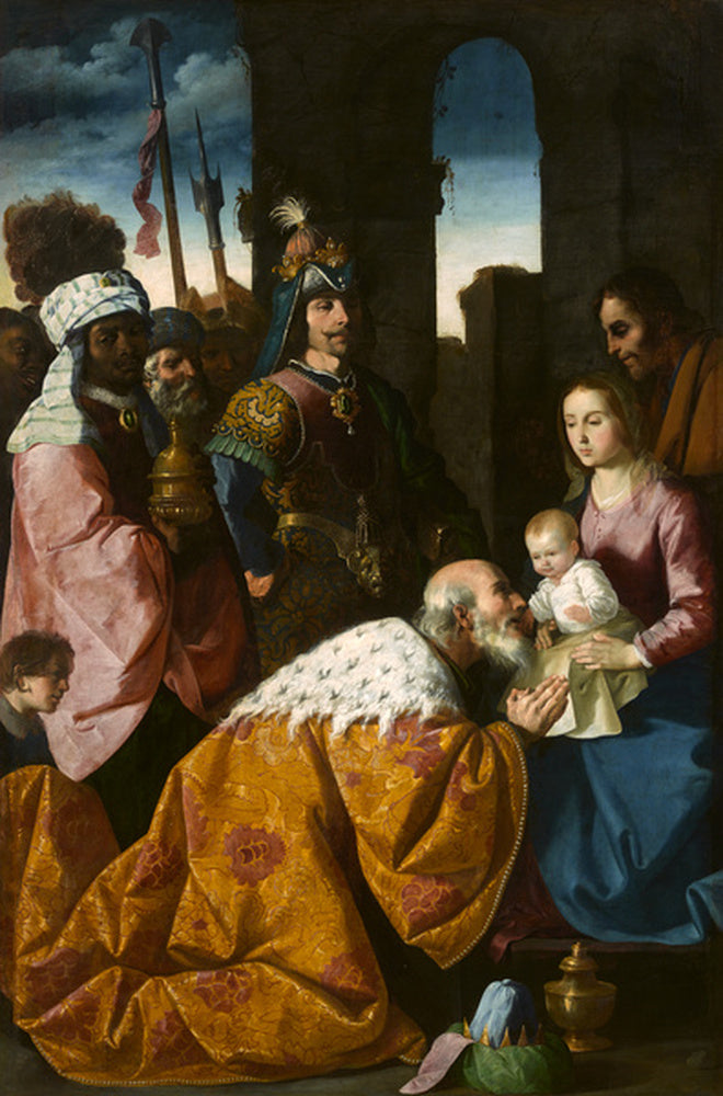De vise männens tillbedjan - Francisco de Zurbarán