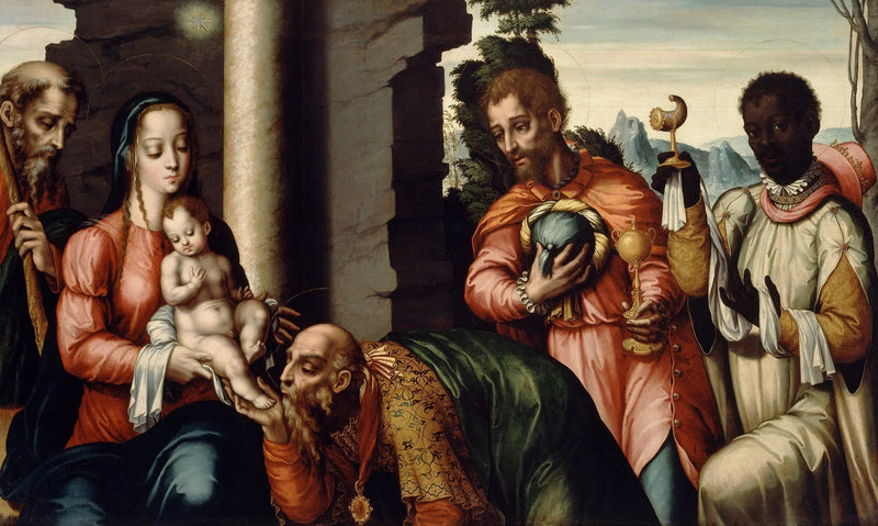 De vise männens tillbedjan - Luis de Morales