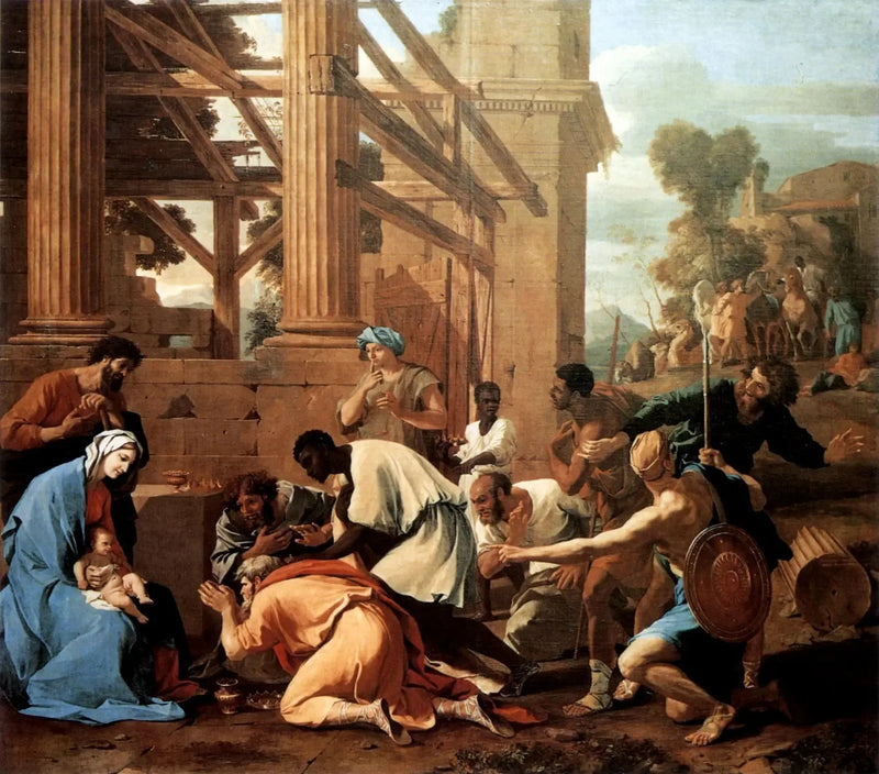 De vise männens tillbedjan - Nicolas Poussin