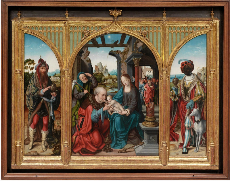 Adorationen av de vise män - Joos van Cleve