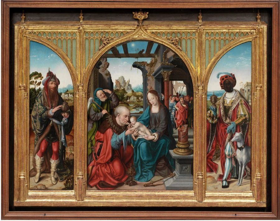 Adorationen av de vise män - Joos van Cleve