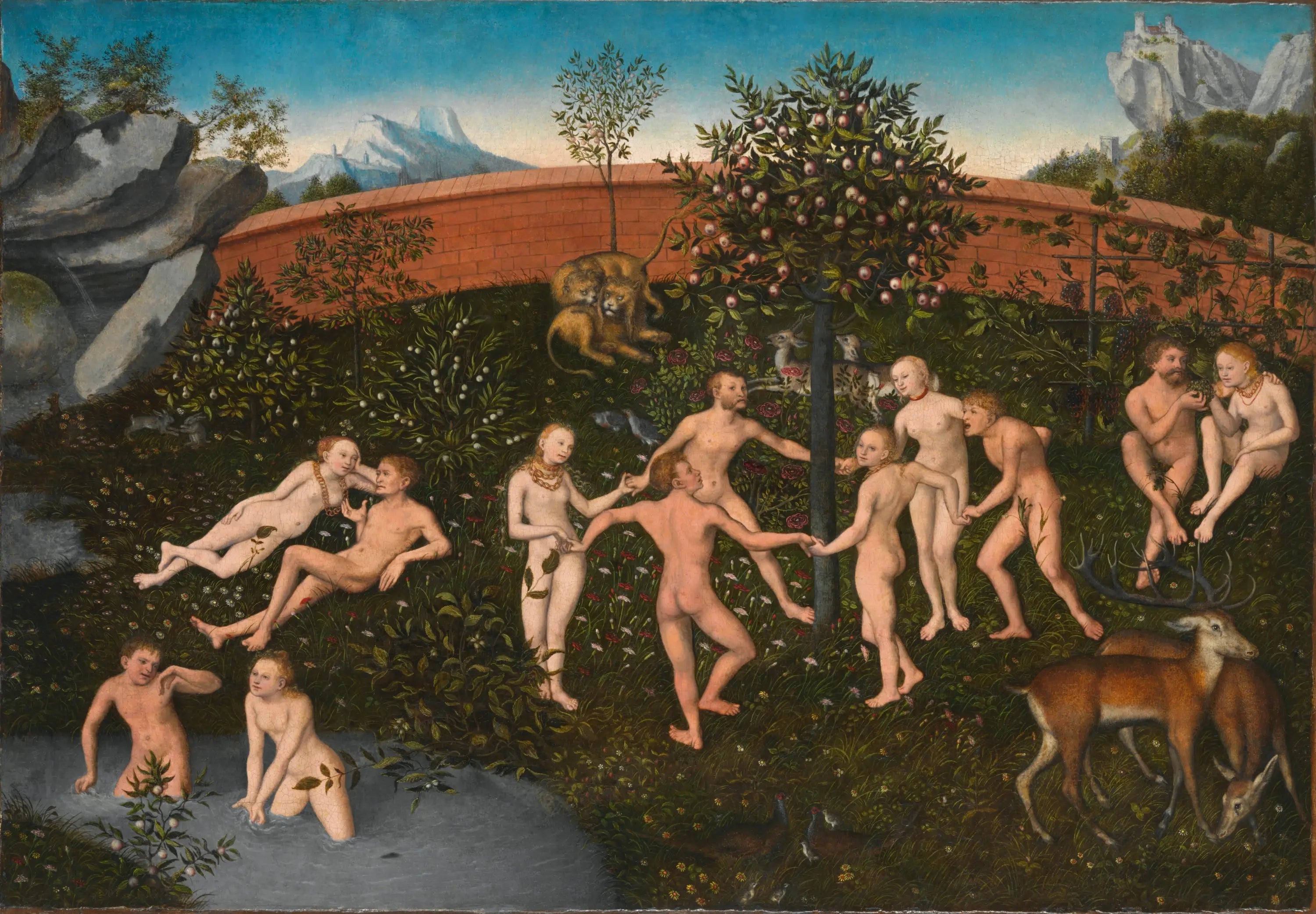 L'Âge d'Or - Lucas Cranach the Elder image 1 tableau peint à l’huile sur toile