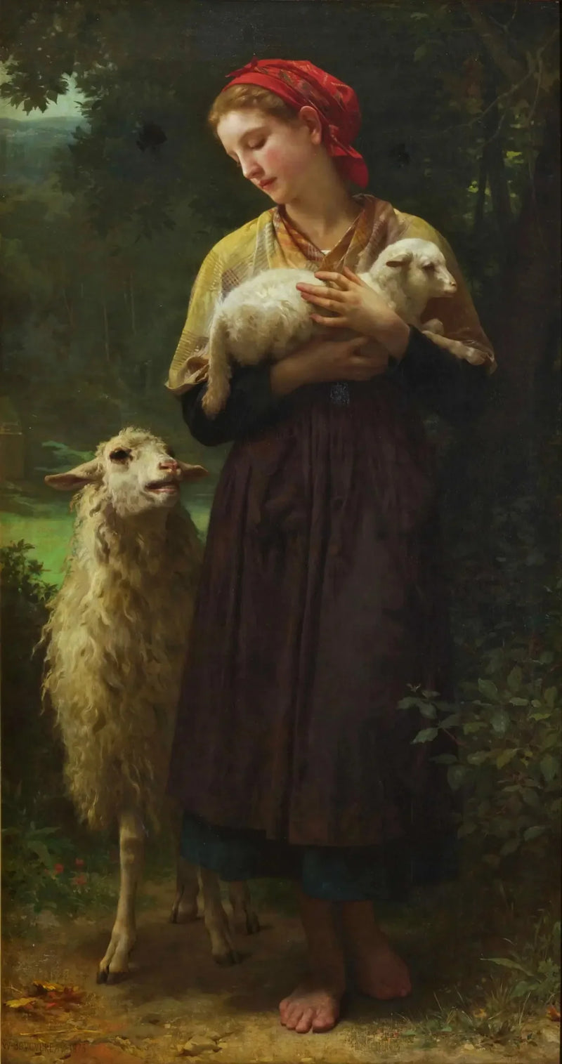 Det nyfödda lammet - Bouguereau