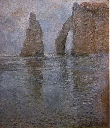 Nålen och Aval-porten sedda uppströms - Claude Monet