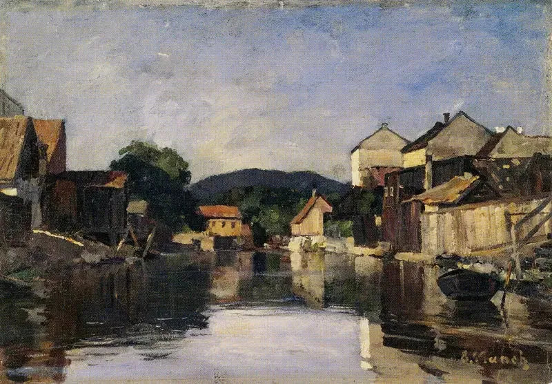 Akerselva vid Slåmotgangen - Edvard Munch