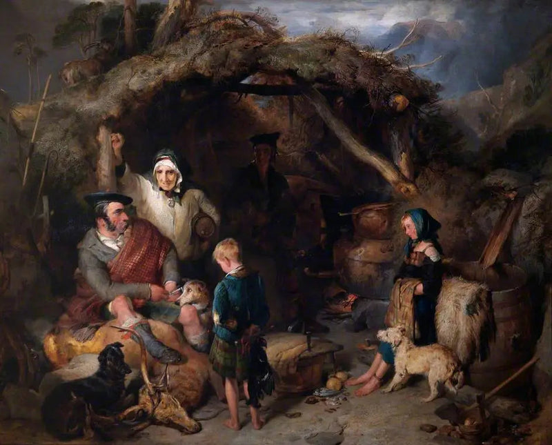 Den olagliga whiskydestillationen i Highlands - Edwin Henry Landseer
