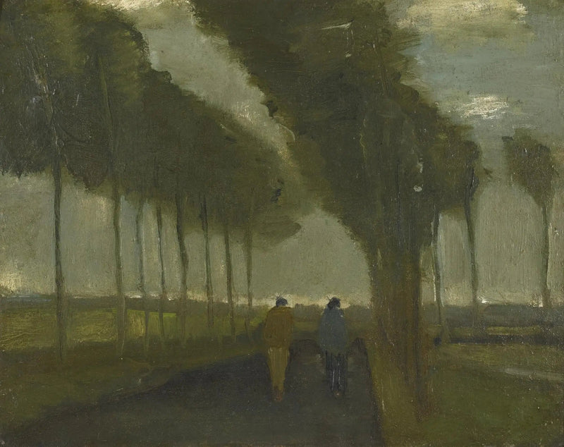 Allén med de två promenerande - Vincent van Gogh