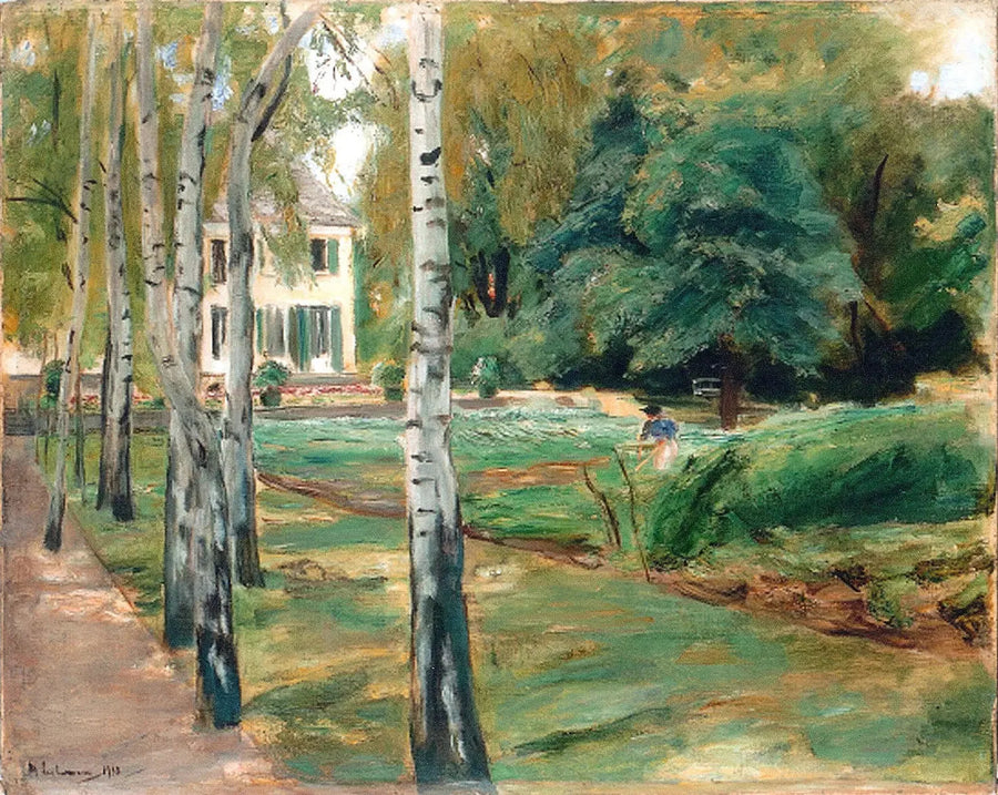 Björkdalen i Wannsee-trädgården i väster - Max Liebermann