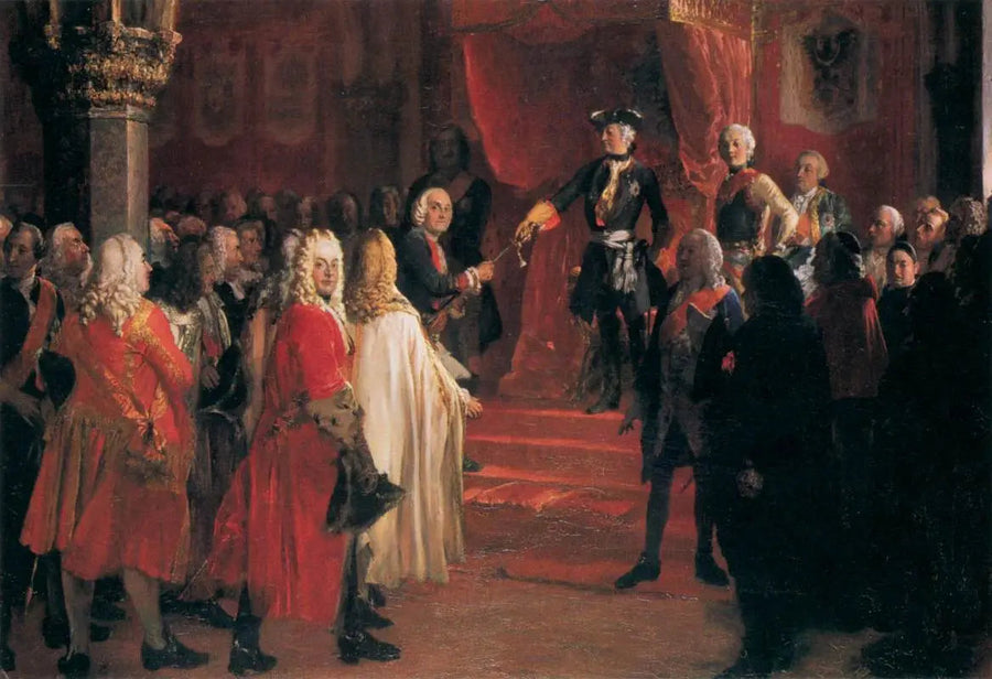 Silésiska dietens lojalitet inför Fredrik II i Breslau - Adolph von Menzel