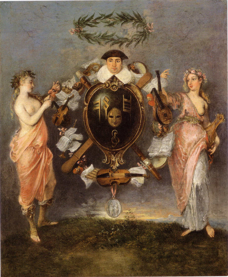 Musikens och komedins allians - Antoine Watteau