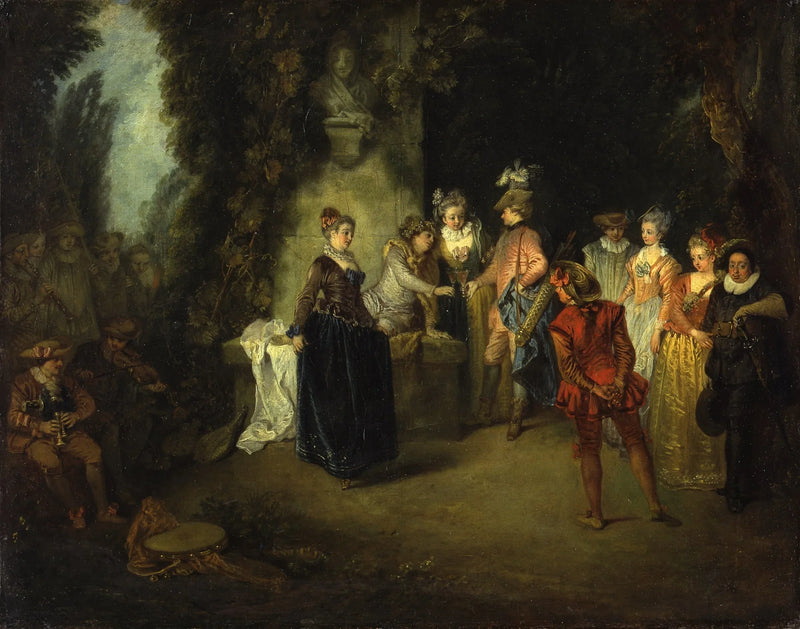Kärlek på Comédie française - Antoine Watteau