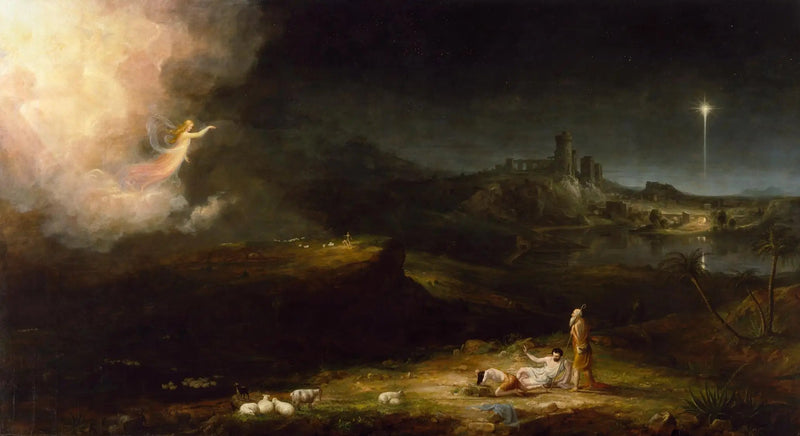 Ängeln som visar sig för herdar - Thomas Cole
