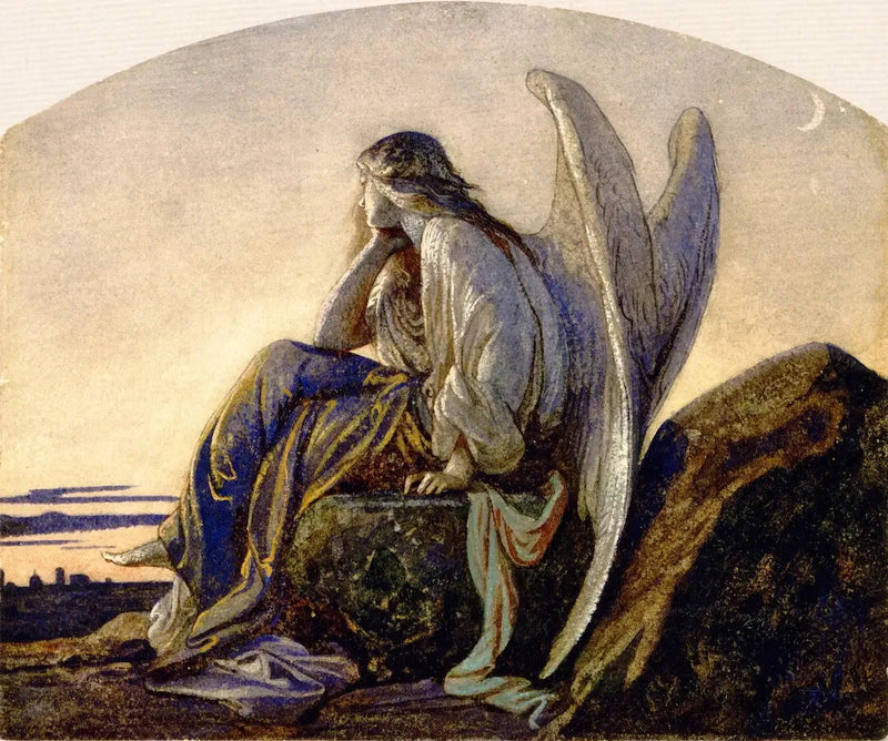 Kvällsängeln som vakar över en stad - Alexandre Cabanel