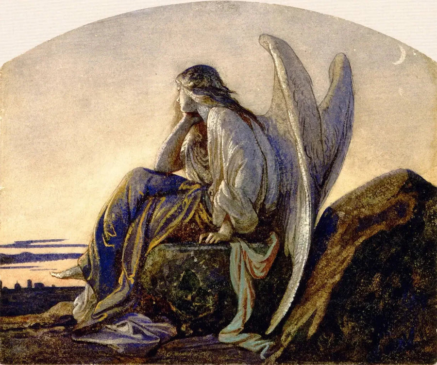 Kvällsängeln som vakar över en stad - Alexandre Cabanel