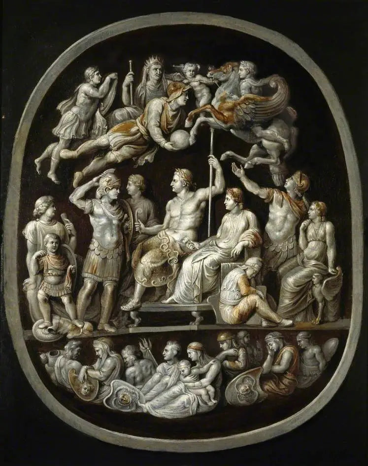 "Apothéose de Germanicus": kopia efter en antik karneol (den "Gemma Tiberiana") - Peter Paul Rubens