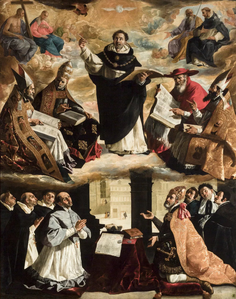 Saint Thomas Aquinas' Apoteosen - Francisco de Zurbarán