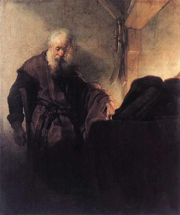 Aposteln Paulus vid sitt arbetsbord - Rembrandt