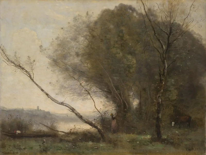 Den böjda trädet - Jean-Baptiste Camille Corot