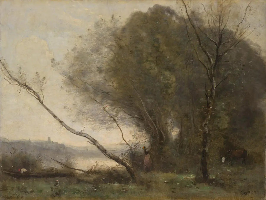 Den böjda trädet - Jean-Baptiste Camille Corot