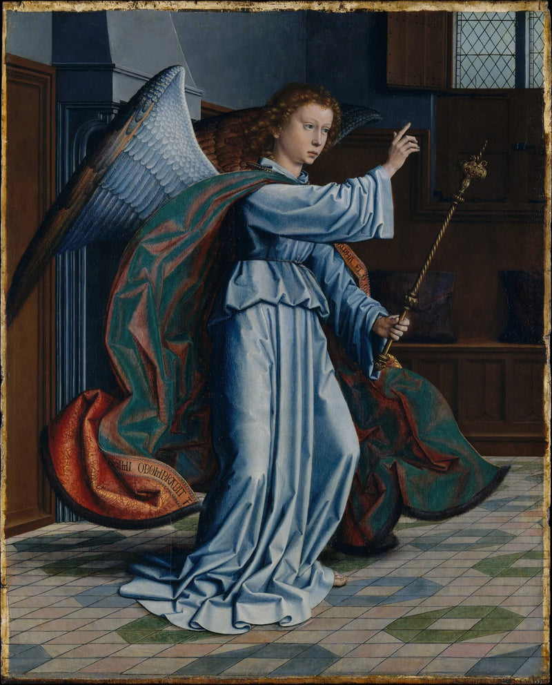 Ängel Gabriel av Annunciationen - Altartavla från Cervara - Gérard David