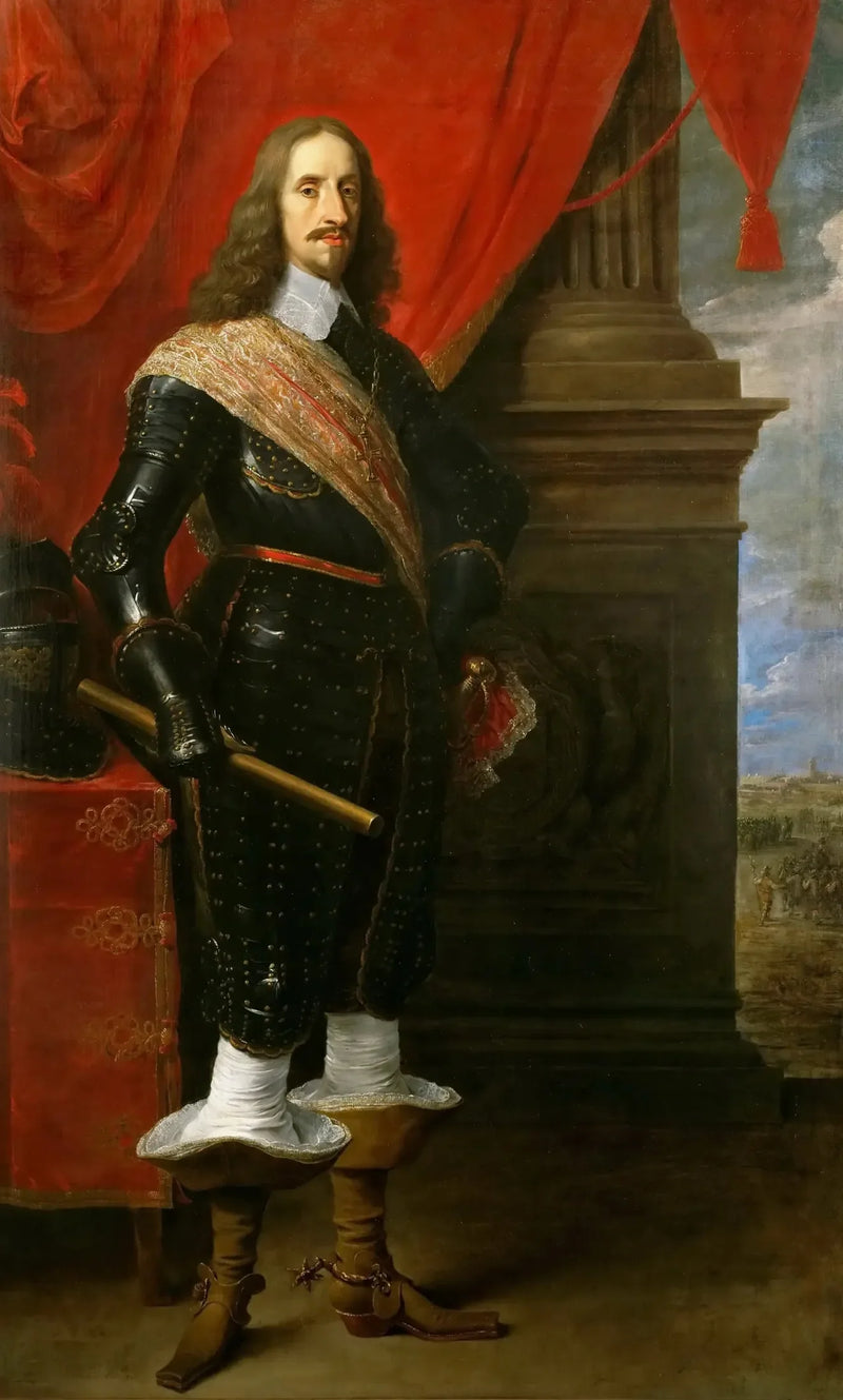 Arkduke Leopold Guillaume, med Gravelingen-sätet i bakgrunden - David Teniers den yngre