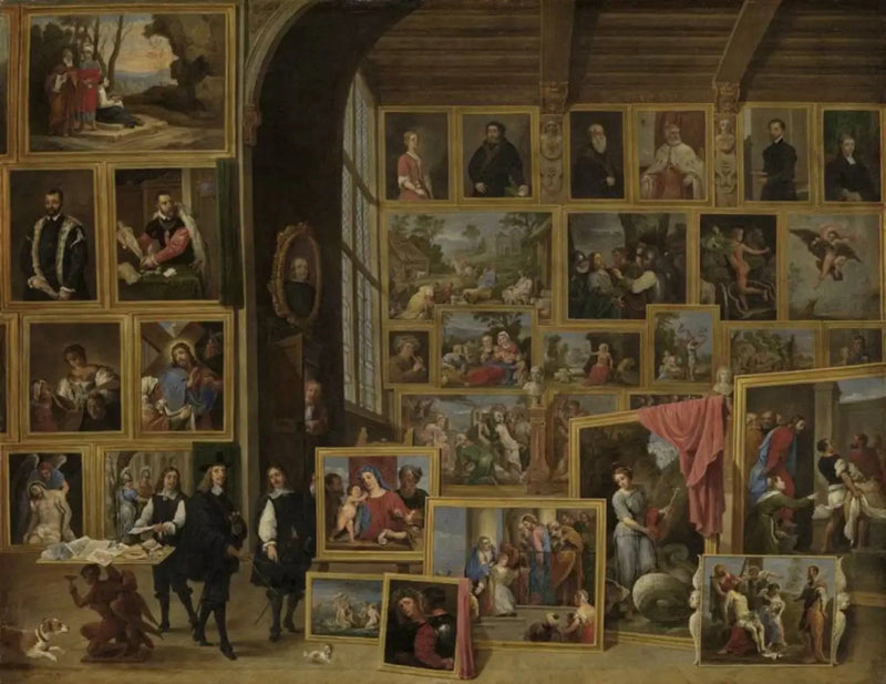 Arkaduk Leopold-Gustav i sin galleri i Bryssel (IV) - David Teniers den yngre