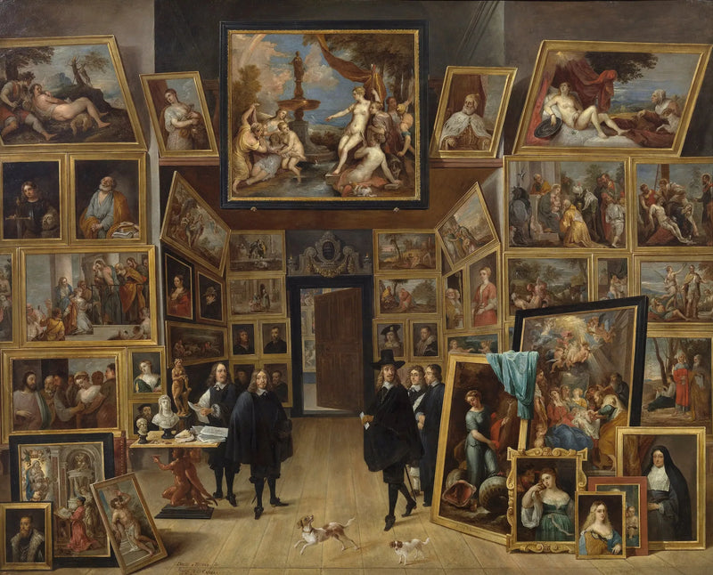 Arkaduk Leopold-Gustav i sin konstgalleri i Bryssel - David Teniers den yngre