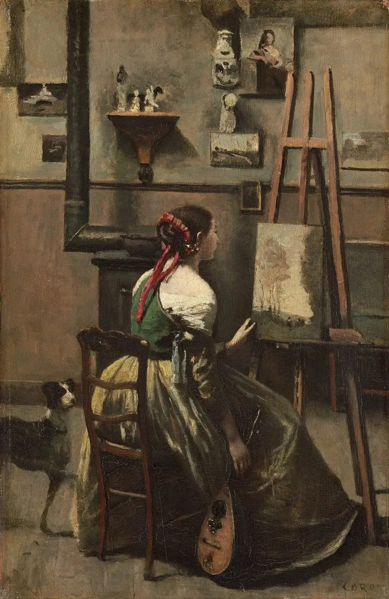 Konstnärens ateljé - Jean-Baptiste Camille Corot