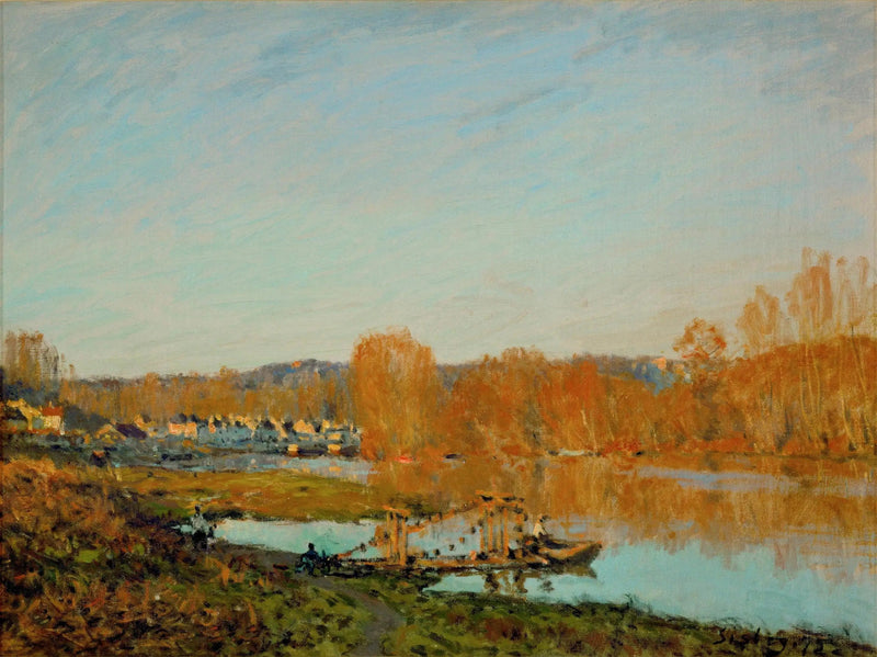 Hösten - Seine-stranden nära Bougival - Alfred Sisley