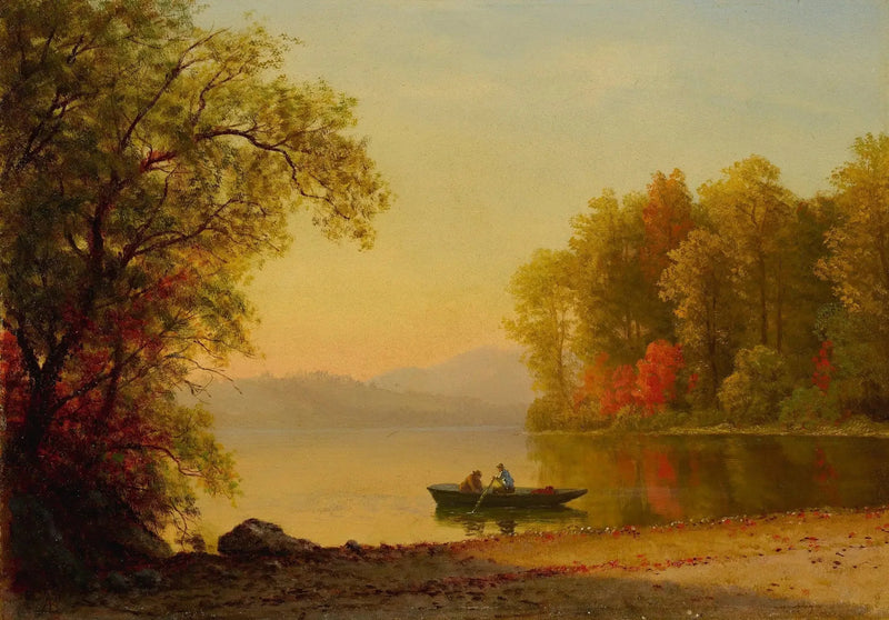Hösten vid sjön - Albert Bierstadt