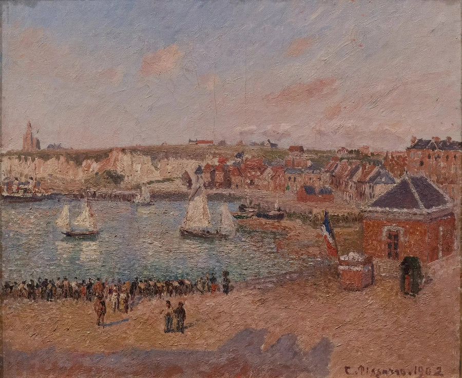 Dieppes förhamn, eftermiddag, sol - Camille Pissarro