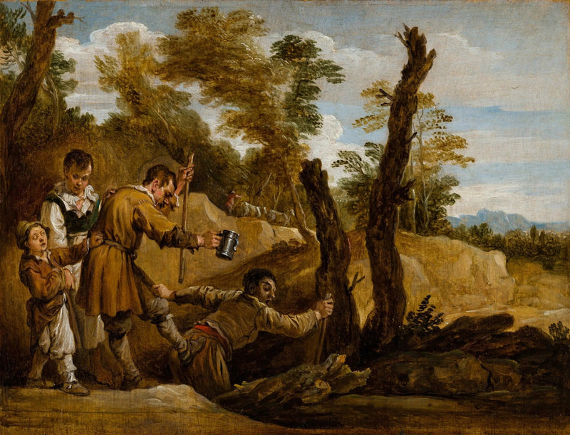 Den blinde leder den blinde - David Teniers den yngre
