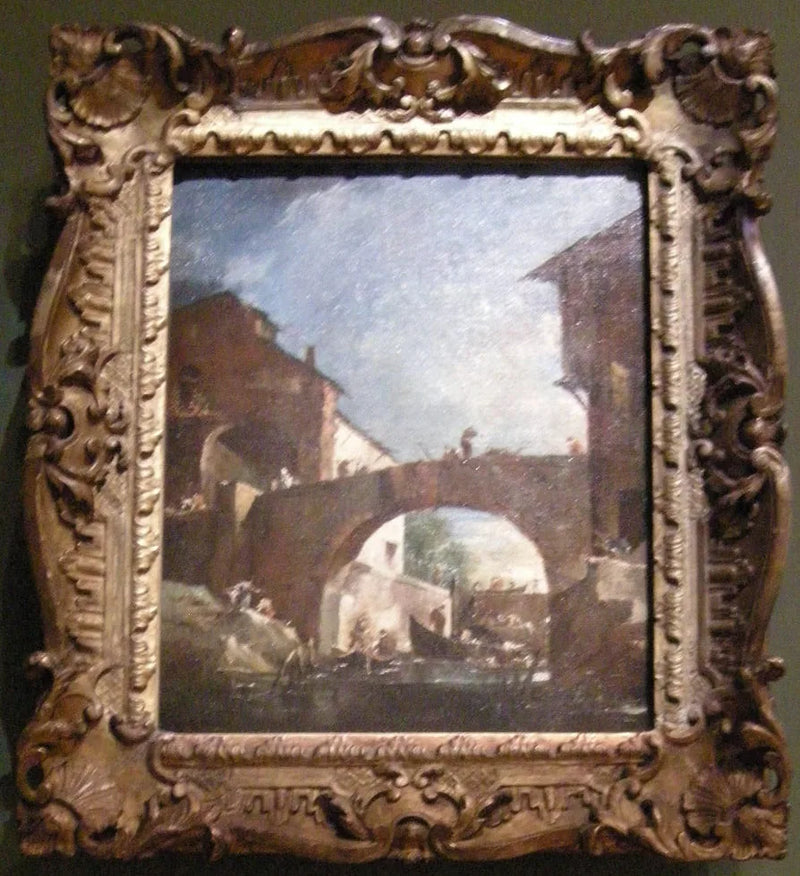 Dolo-slussen vid Brenta: Capriccio - Francesco Guardi