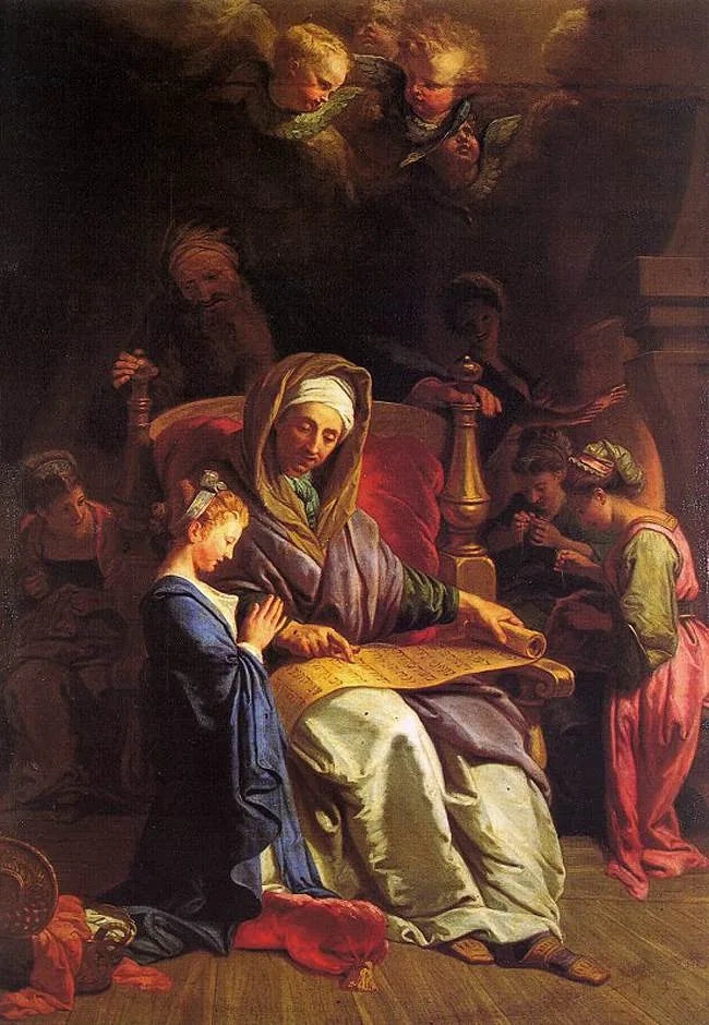 Jungfru Marias utbildning - Jean-Baptiste Jouvenet
