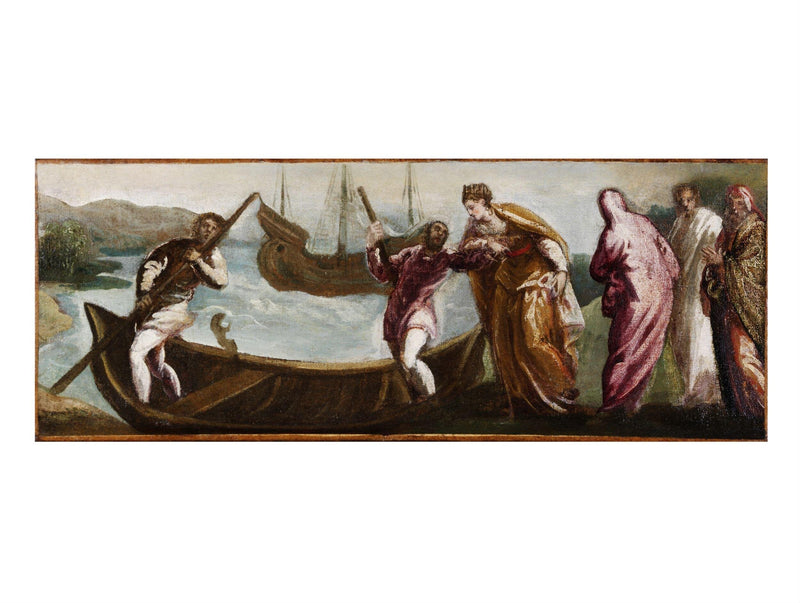 Skeppningen från Sainte-Hélène till det Heliga landet - Jacopo Tintoretto