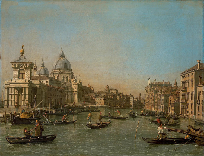 L'Embouchure du Grand Canal vid Douane-punkten och Santa Maria della Salute - Canaletto